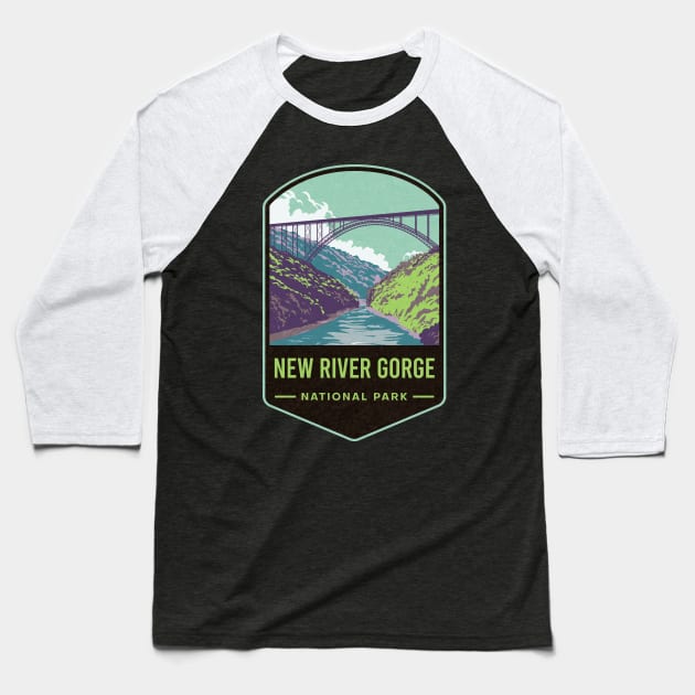 New River Gorge National Park Baseball T-Shirt by JordanHolmes